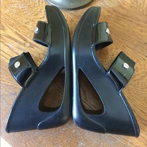 Calvin Klein black wedge platform  sandals